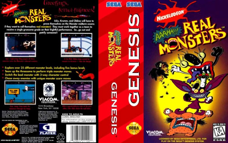 Aaahh!!! Real Monsters - Sega Genesis | VideoGameX