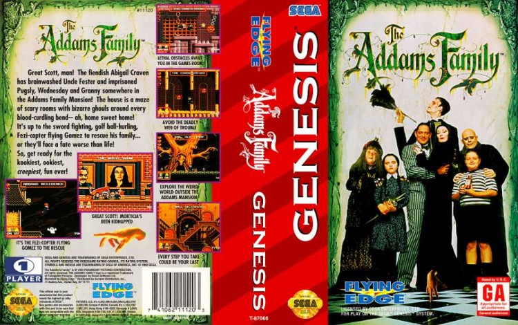 Addams Family, The - Sega Genesis | VideoGameX