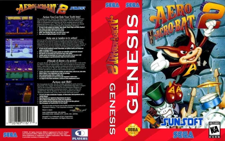 Aero the Acro-Bat 2 - Sega Genesis | VideoGameX