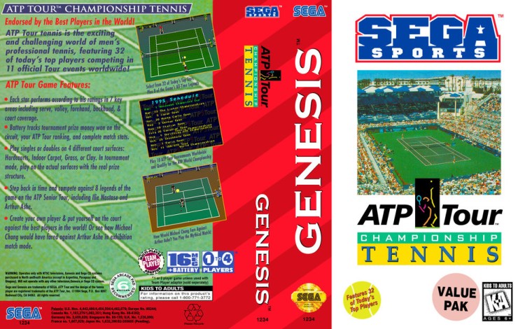 ATP Tour Championship Tennis - Sega Genesis | VideoGameX