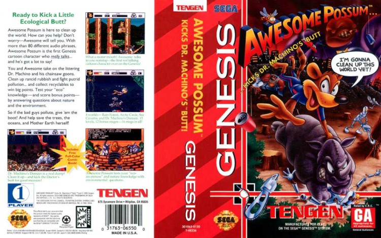 Awesome Possum - Sega Genesis | VideoGameX