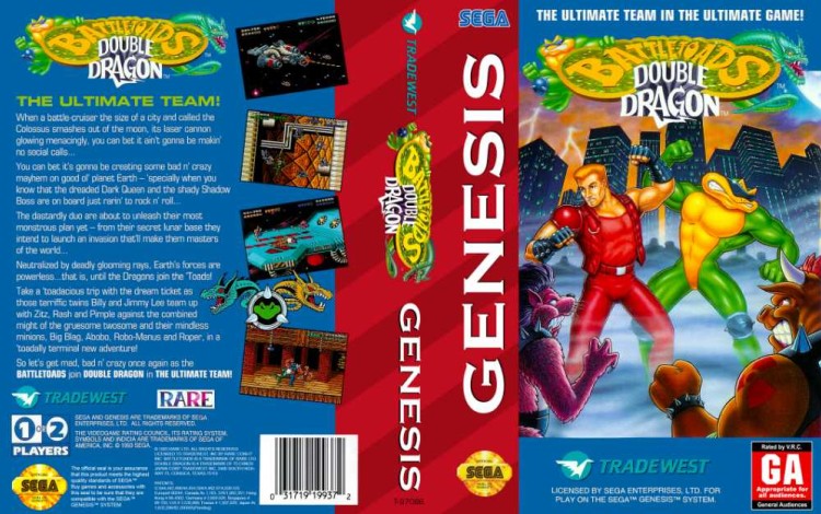 Battletoads & Double Dragon - Sega Genesis | VideoGameX