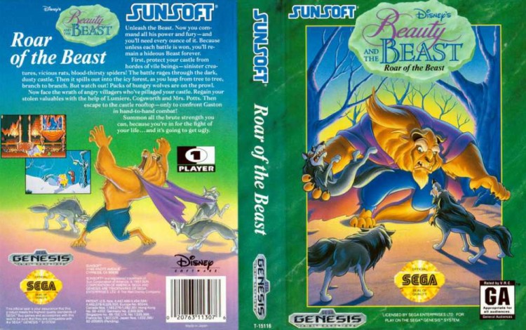 Beauty and the Beast: Roar of the Beast, Disney's - Sega Genesis | VideoGameX