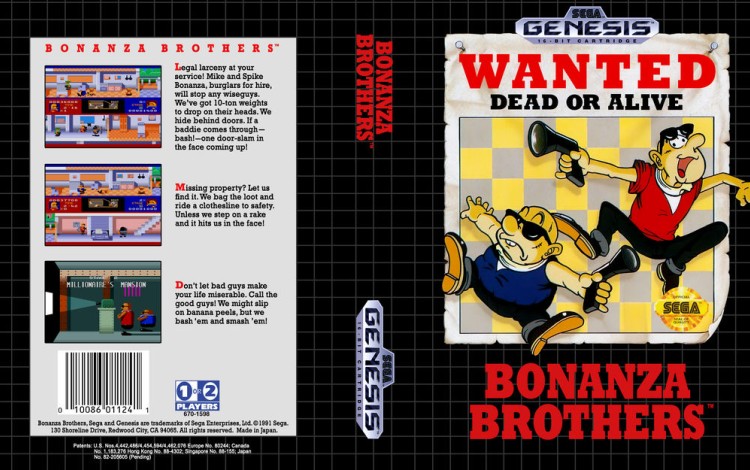 Bonanza Brothers - Sega Genesis | VideoGameX