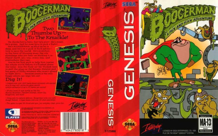 Boogerman: A Pick and Flick Adventure - Sega Genesis | VideoGameX