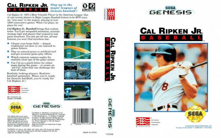 Cal Ripken Jr. Baseball - Sega Genesis | VideoGameX