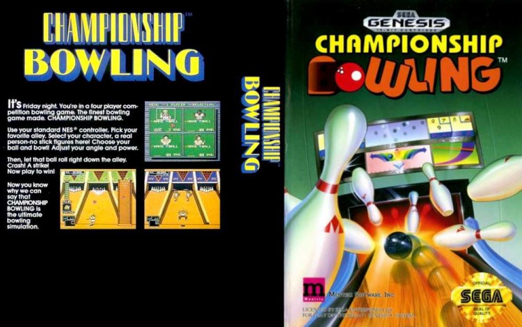 Championship Bowling - Sega Genesis | VideoGameX