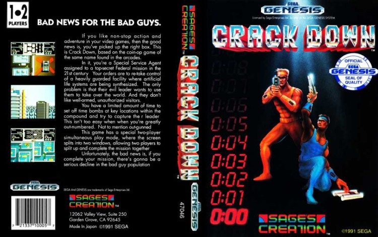 Crack Down - Sega Genesis | VideoGameX