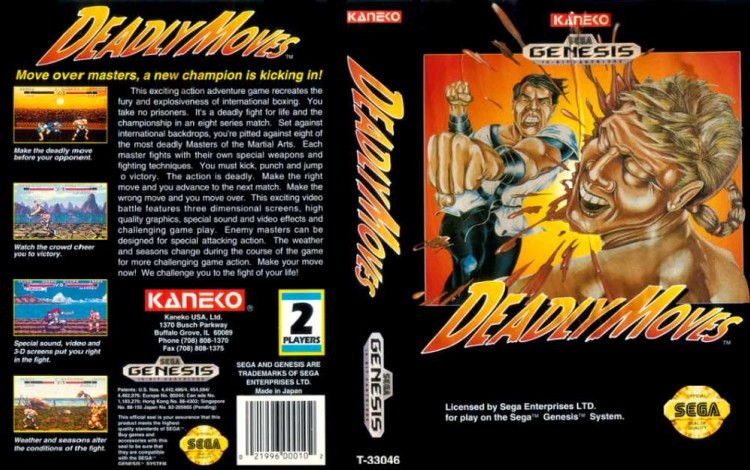 Deadly Moves - Sega Genesis | VideoGameX