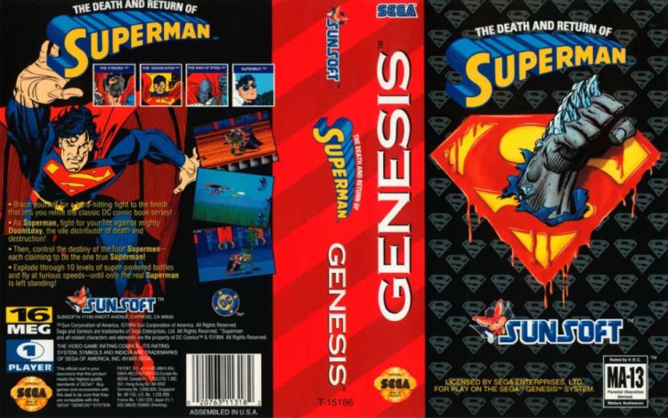 Death and Return of Superman, The - Sega Genesis | VideoGameX