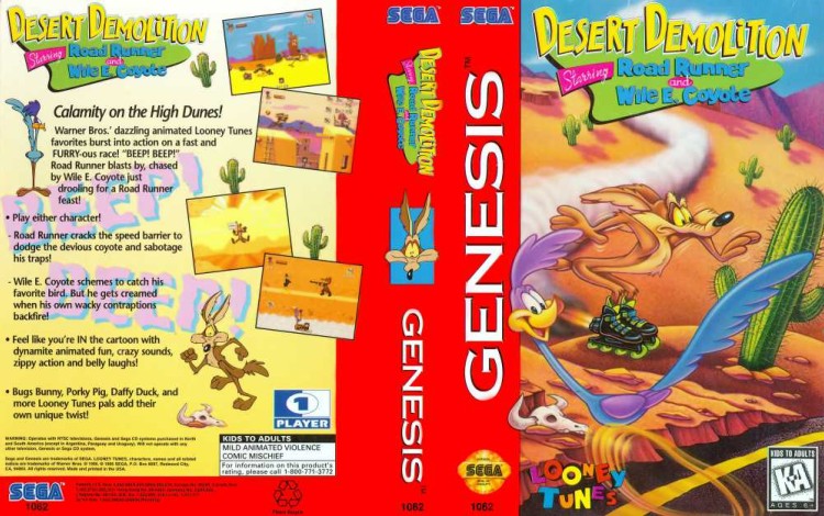 Desert Demolition Starring Road Runner and Wile E. Coyote - Sega Genesis | VideoGameX