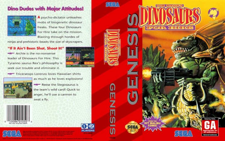 Dinosaurs For Hire, Tom Mason's - Sega Genesis | VideoGameX