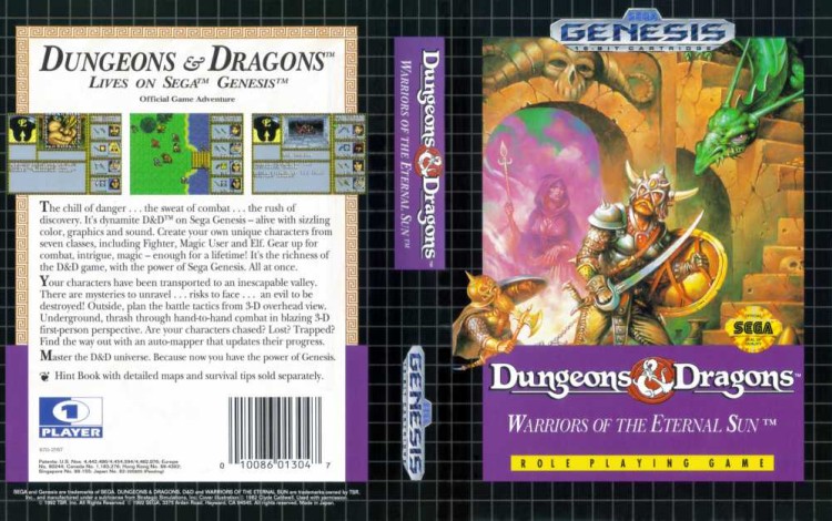 Dungeons & Dragons: Warriors of the Eternal Sun - Sega Genesis | VideoGameX