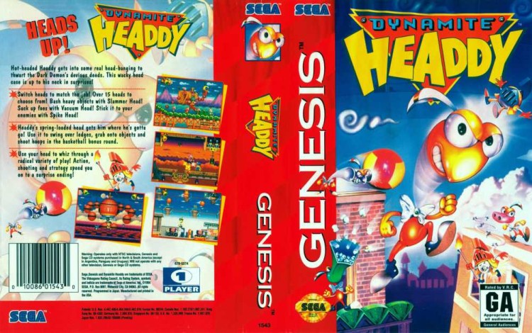 Dynamite Headdy - Sega Genesis | VideoGameX