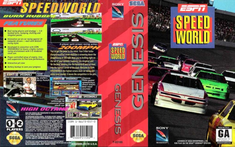ESPN Speed World - Sega Genesis | VideoGameX
