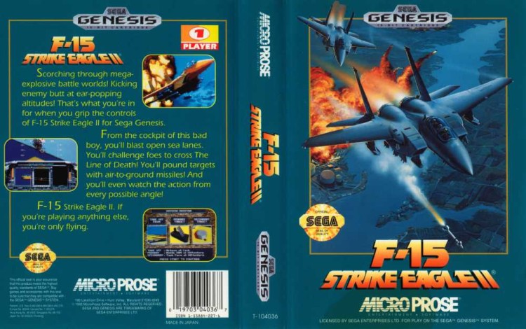 F-15 Strike Eagle II - Sega Genesis | VideoGameX