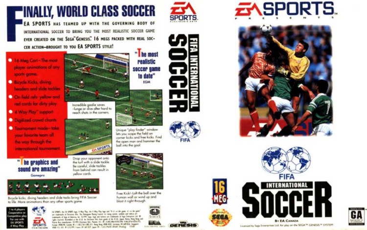 FIFA International Soccer - Sega Genesis | VideoGameX