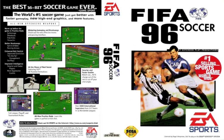 FIFA Soccer '96 - Sega Genesis | VideoGameX