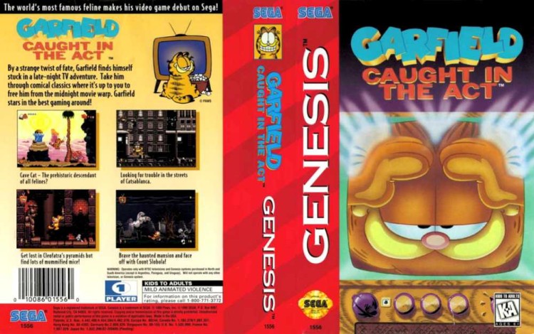 Garfield: Caught In The Act - Sega Genesis | VideoGameX