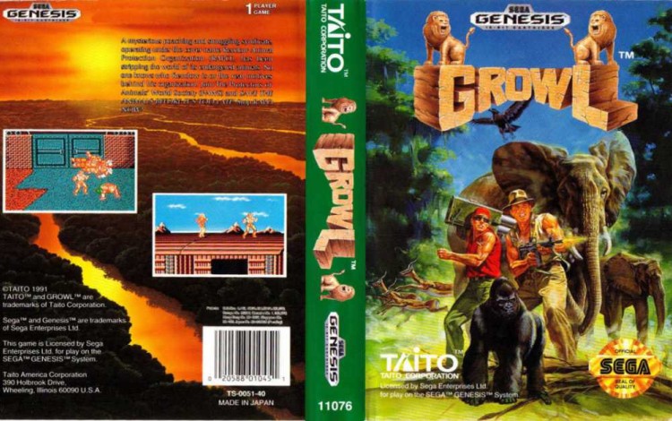 Growl - Sega Genesis | VideoGameX