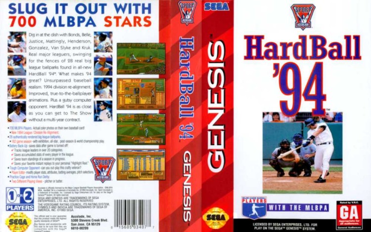 Hardball '94 - Sega Genesis | VideoGameX