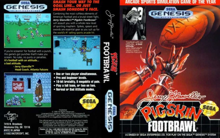 Jerry Glanville's Pigskin Footbrawl - Sega Genesis | VideoGameX