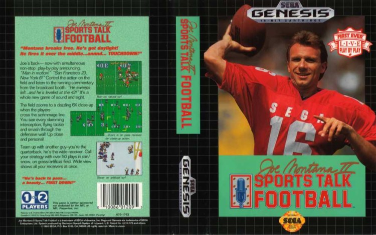 Joe Montana II: Sports Talk Football - Sega Genesis | VideoGameX