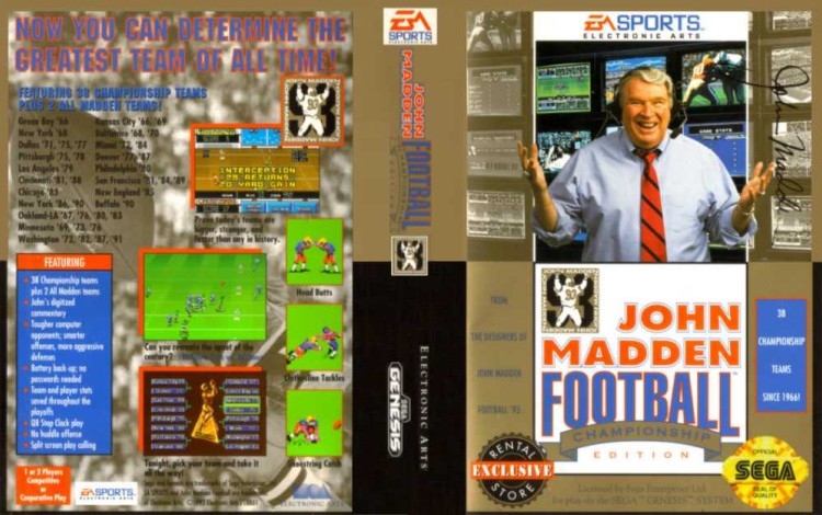 John Madden Football: Championship Edition - Sega Genesis | VideoGameX