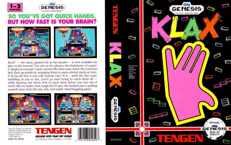 Klax - Sega Genesis | VideoGameX