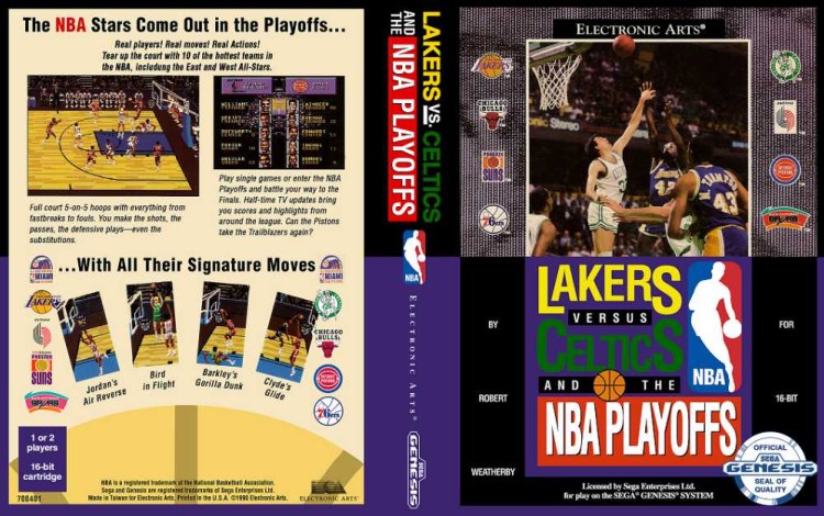 Lakers Versus Celtics and the NBA Playoffs - Sega Genesis | VideoGameX