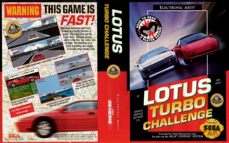 Lotus Turbo Challenge - Sega Genesis | VideoGameX