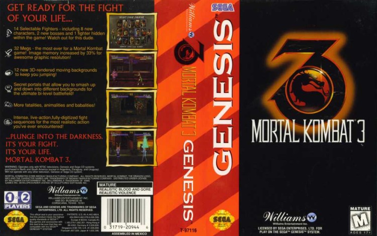 Mortal Kombat 3 - Sega Genesis | VideoGameX