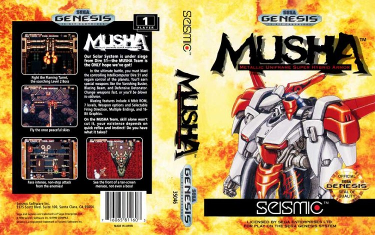 MUSHA: Metallic Uniframe Super Hybrid Armor - Sega Genesis | VideoGameX