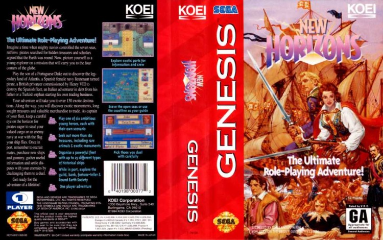 Uncharted Waters: New Horizons - Sega Genesis | VideoGameX