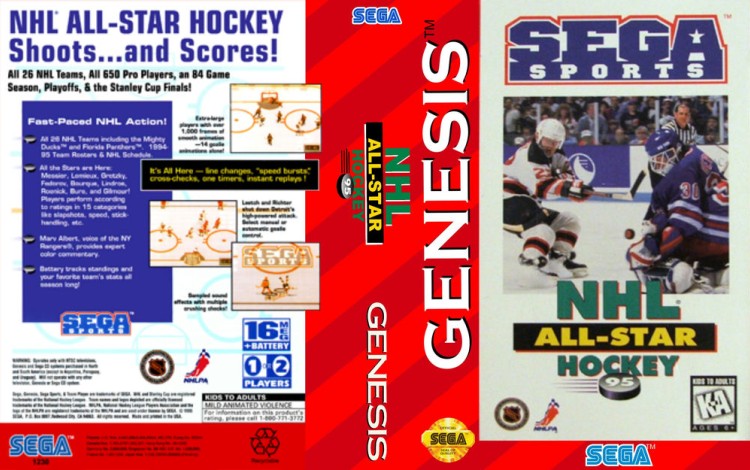 NHL All-Star Hockey '95 - Sega Genesis | VideoGameX