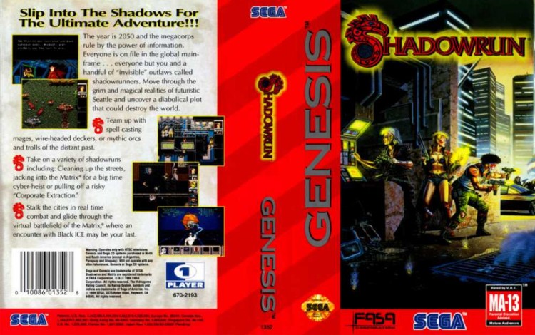 Shadowrun - Sega Genesis | VideoGameX