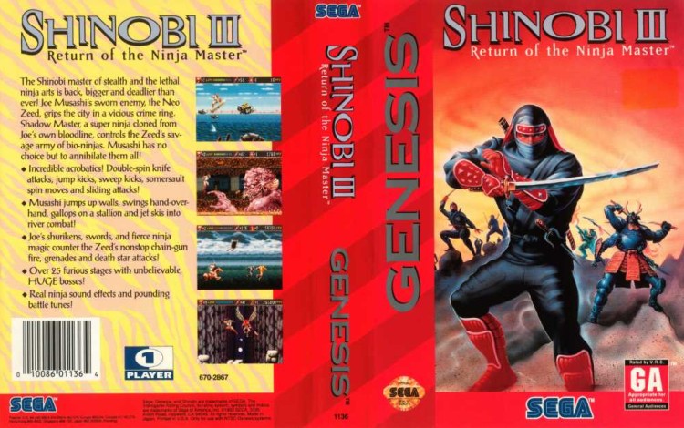 Shinobi III: Return of the Ninja Master - Sega Genesis | VideoGameX