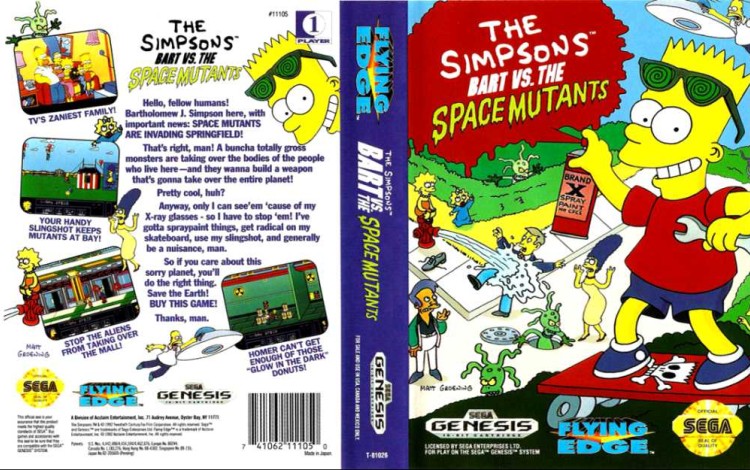 Simpsons, The: Bart vs. The Space Mutants - Sega Genesis | VideoGameX