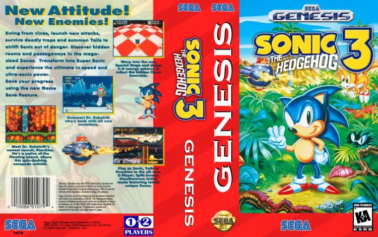 Sonic the Hedgehog 3 - Sega Genesis | VideoGameX