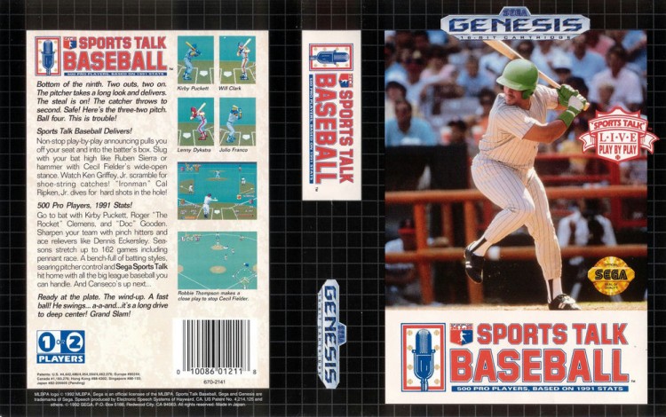 Sports Talk Baseball - Sega Genesis | VideoGameX