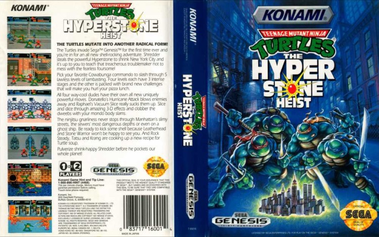 TMNT: Hyperstone Heist - Sega Genesis | VideoGameX