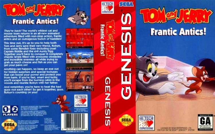 Tom and Jerry: Frantic Antics! - Sega Genesis | VideoGameX