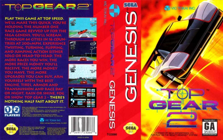 Top Gear 2 - Sega Genesis | VideoGameX