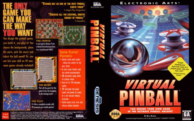 Virtual Pinball - Sega Genesis | VideoGameX