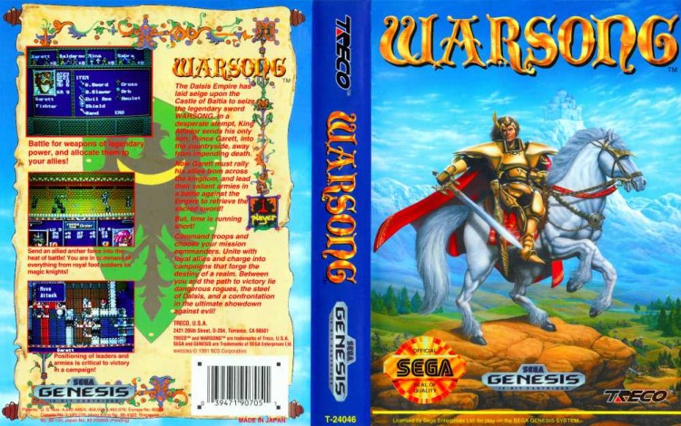 Warsong - Sega Genesis | VideoGameX
