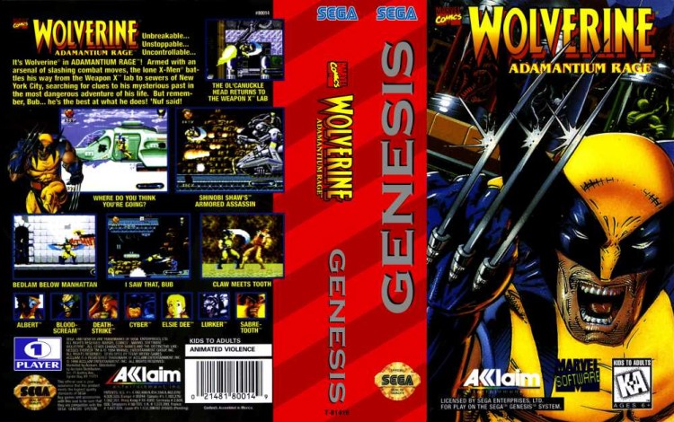 Wolverine: Adamantium Rage - Sega Genesis | VideoGameX