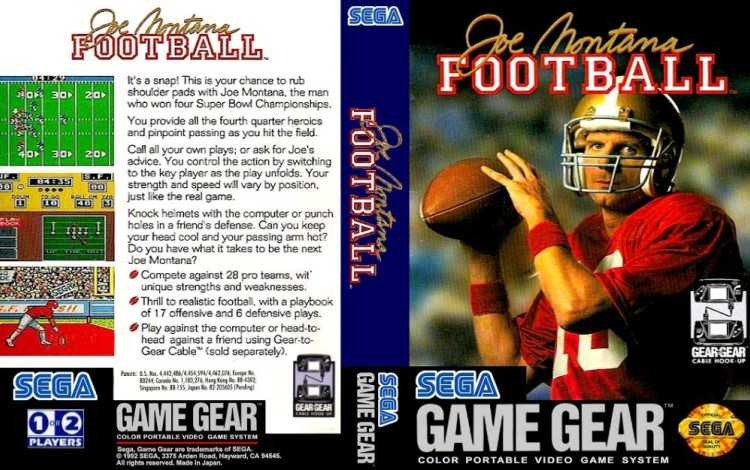 Joe Montana Football - Game Gear | VideoGameX