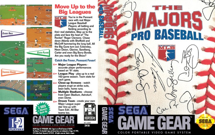 Majors Pro Baseball, The - Game Gear | VideoGameX