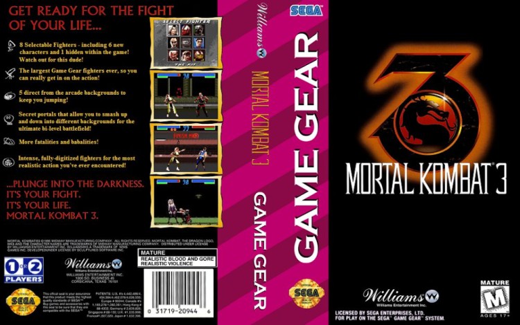 Mortal Kombat 3 - Game Gear | VideoGameX