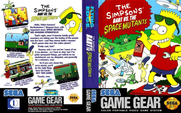 Simpsons, The: Bart vs. the Space Mutants - Game Gear | VideoGameX